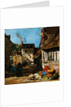 Honfleur, the Place of the March of Saint Catherine by Eugene Louis Boudin
