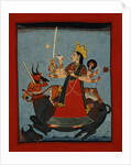 Mandi School Painting of Durga Slays Mahishasura by Anonymous