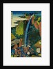 Roben Waterfall of Oyama in Sagami Province, from the Series A Journey to the Waterfalls of All the Provinces by HOKUSAI