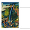 Roben Waterfall of Oyama in Sagami Province, from the Series A Journey to the Waterfalls of All the Provinces by HOKUSAI