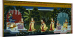Mewar Illustration of Krishna and Women from Gita Govinda by Anonymous