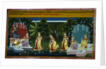 Mewar Illustration of Krishna and Women from Gita Govinda by Anonymous