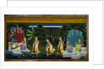 Mewar Illustration of Krishna and Women from Gita Govinda by Anonymous
