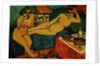 Two Nudes on a Blue Sofa by Ernst Ludwig Kirchner