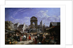 A View of the Market at the Fontaine des Innocents, Paris by John James Chalon