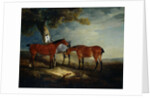 Painting of Horses in a Landscape by John Ferneley