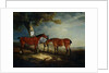 Painting of Horses in a Landscape by John Ferneley
