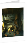 A Barber Surgeon Tending a Peasant's Foot by Isaack Koedijk