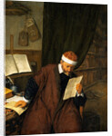 A Lawyer Seated at a Desk Reading a Letter by Adriaen van Ostade