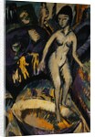 Female Nude with Basin by Ernst Ludwig Kirchner