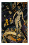 Female Nude with Basin by Ernst Ludwig Kirchner