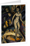 Female Nude with Basin by Ernst Ludwig Kirchner