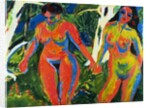 Two Nude Women in the Forest by Ernst Ludwig Kirchner