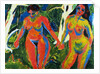 Two Nude Women in the Forest by Ernst Ludwig Kirchner