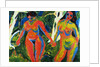 Two Nude Women in the Forest by Ernst Ludwig Kirchner