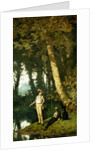 Fishermen at a Riverbank by Henri Joseph Harpignies