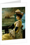 A Lady with a Parasol Looking Out to Sea by Alfred Stevens