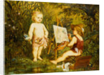 Frolicking Putti by Franz Lefler