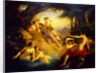 Diana and Her Nymphs by a Woodland Stream by Emil Jacobs