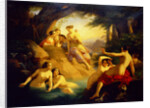 Diana and Her Nymphs by a Woodland Stream by Emil Jacobs