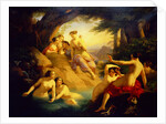 Diana and Her Nymphs by a Woodland Stream by Emil Jacobs