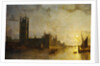 Westminster Abbey, the Houses of Parliament with the Construction of Westminster Bridge by Henry Pether