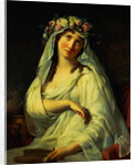 Vesta Coronated with Flowers by Jacques-Louis David