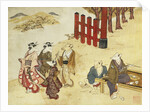 Print Depicting Conversing Figures by Minko and His Circle