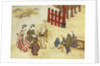 Print Depicting Conversing Figures by Minko and His Circle