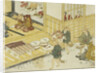 Print Depicting Figures Bringing Food by Minko and His Circle
