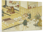Print Depicting Figures Bringing Food by Minko and His Circle
