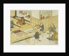Print Depicting Figures Bringing Food by Minko and His Circle