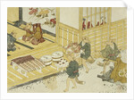 Print Depicting Figures Bringing Food by Minko and His Circle
