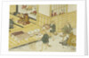 Print Depicting Figures Bringing Food by Minko and His Circle