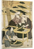 Print Depicting Women Cutting Mulberry Leaves from Silkworm Culture by Women by Utamaro
