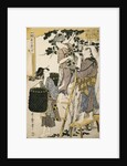 Print Depicting Women Picking Mulberry Leaves from Silkworm Culture by Women by Utamaro