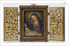 Momoyama Period Portable Shrine Depicting the Virgin and Child (Open) by Anonymous