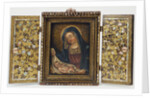 Momoyama Period Portable Shrine Depicting the Virgin and Child (Open) by Anonymous