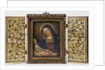 Momoyama Period Portable Shrine Depicting the Virgin and Child (Open) by Anonymous