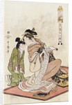 The Hour of the Dog, from the Series Twelve Hours of the Green Houses by Utamaro