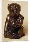 Gold Lacquered Oikimono of a Macaque Monkey by Anonymous