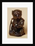 Gold Lacquered Oikimono of a Macaque Monkey by Anonymous