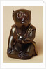 Gold Lacquered Oikimono of a Macaque Monkey by Anonymous