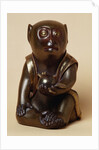 Gold Lacquered Oikimono of a Macaque Monkey by Anonymous