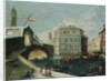 The Rialto Bridge, Venice, from the Southwest by School of Luca Carlevariis