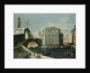 The Rialto Bridge, Venice, from the Southwest by School of Luca Carlevariis