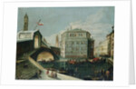 The Rialto Bridge, Venice, from the Southwest by School of Luca Carlevariis