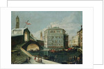 The Rialto Bridge, Venice, from the Southwest by School of Luca Carlevariis