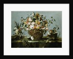 Flowers in a Basket and Flowers, a Sprig of Cherries Attributed to Francesco Guardi by Anonymous