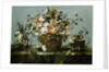 Flowers in a Basket and Flowers, a Sprig of Cherries Attributed to Francesco Guardi by Anonymous